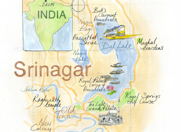 Kashmir Map / Conde Nast Traveller Magazine