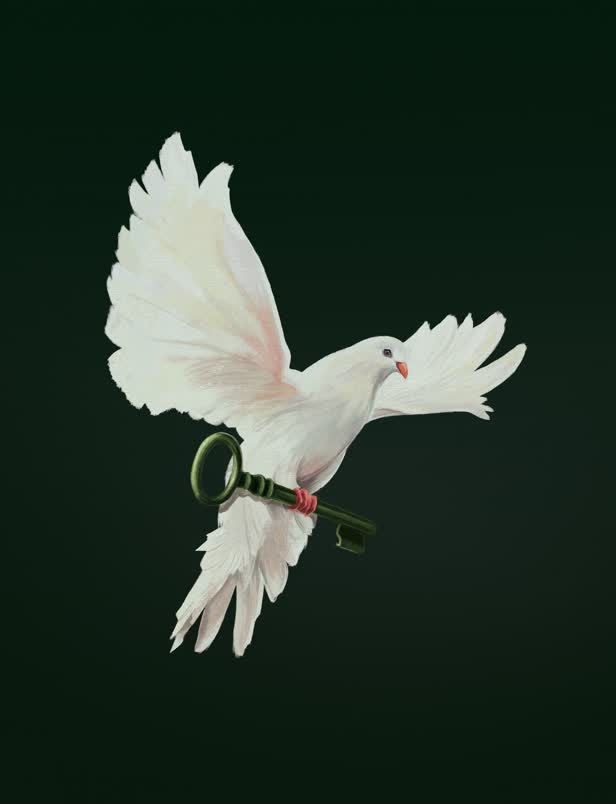 Gaza peace dove key 1 / Al Majalla