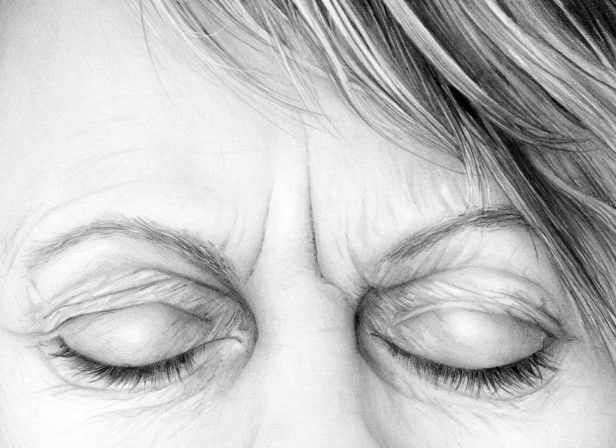 Closed Eyes And Frown Female Detail