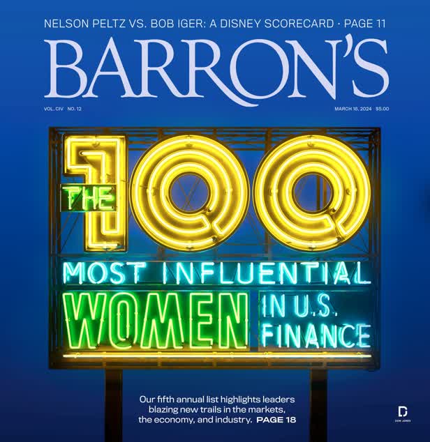 100 Influential Women cover / Barron's Magazine