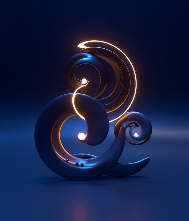 Abstract 3D Ampersand