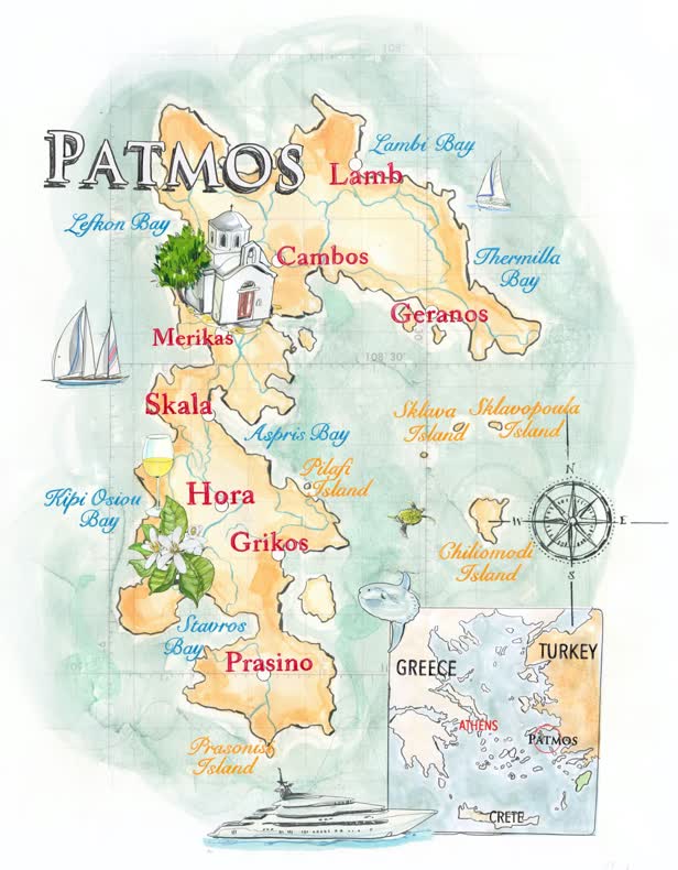 Patmos Literary Map