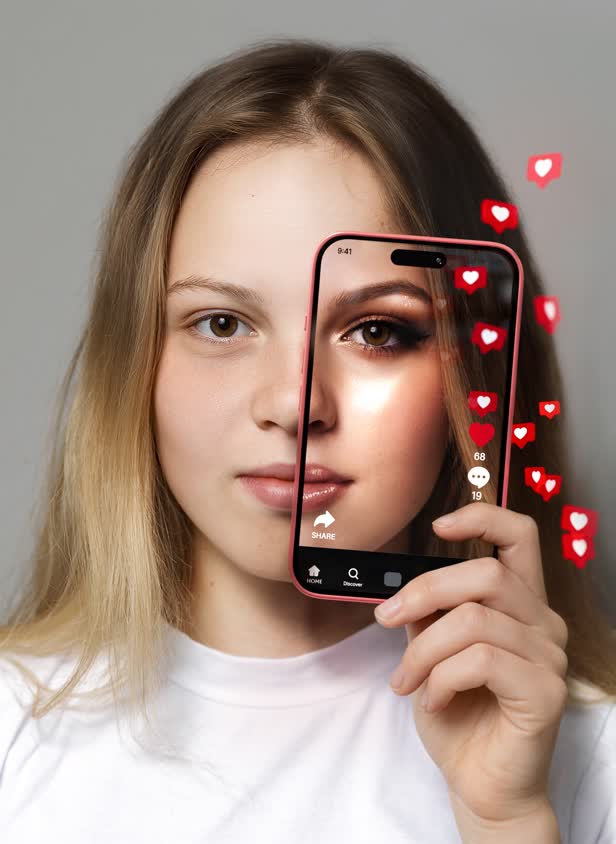 Online beauty enhancement cover / Dein Spiegel Magazine