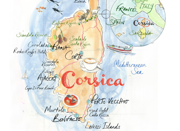 Corsica Map / Times Traveller