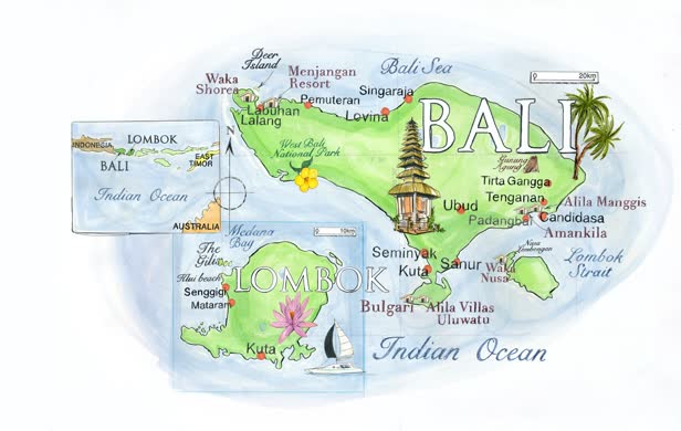 Bali Map / Conde Nast Traveller Magazine