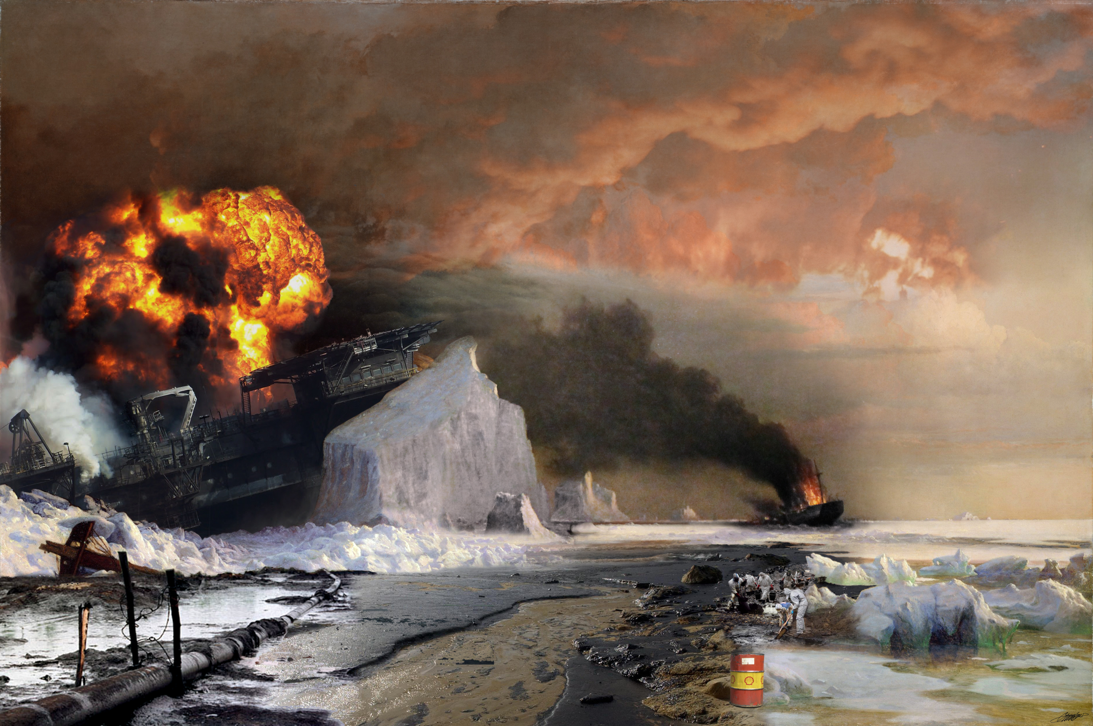 William Bradford-An Arctic Summer Oil Back Cut
