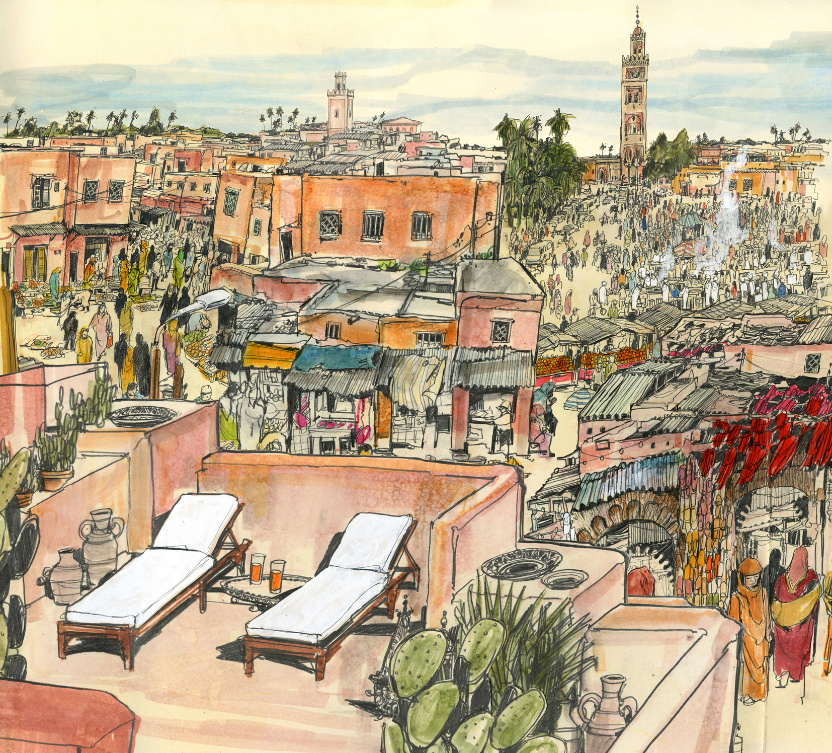 Marrakech Rooftop View The Times Travel