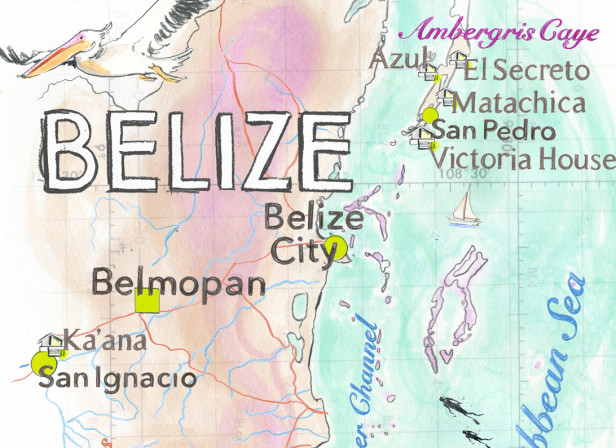 Belize Map Conde Nast Traveller