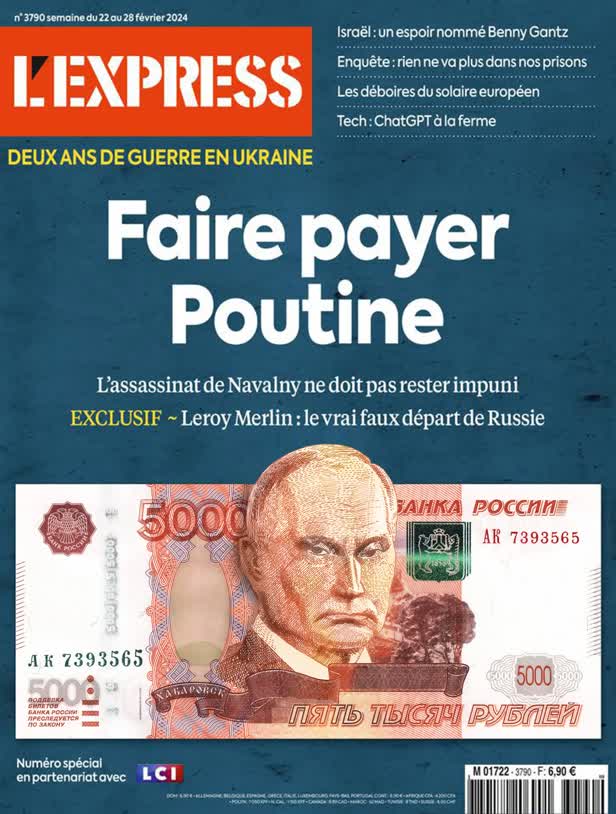 Make Putin Pay Cover / L'Express