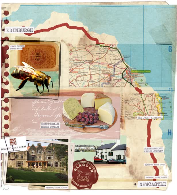 Eat the A1 Map Newcastle Edinburgh Delicious Magazine