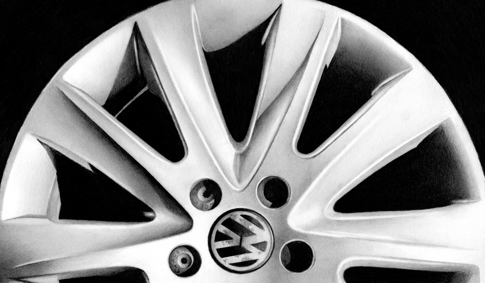 Car Wheel Hub VW Detail