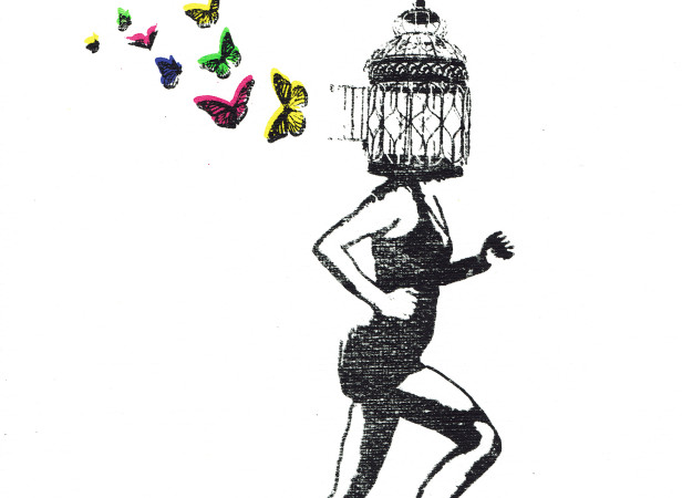 freedom_birdcage_butterflies_running_mentalhealth_screenprint_katie_edwards_illustration_art.jpg