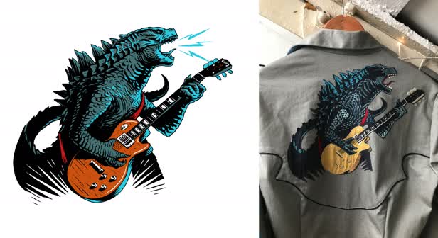 Godzilla Jamming Embroidery / Thunderstrand