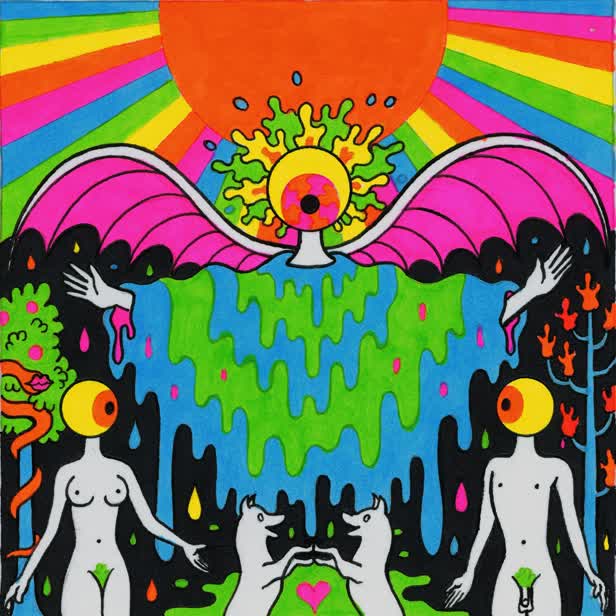 With A Little Help from My Fwends Original Art / The Flaming Lips