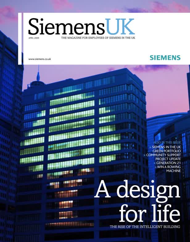 A Design For Life Green Energy Siemens UK Magazine Cover