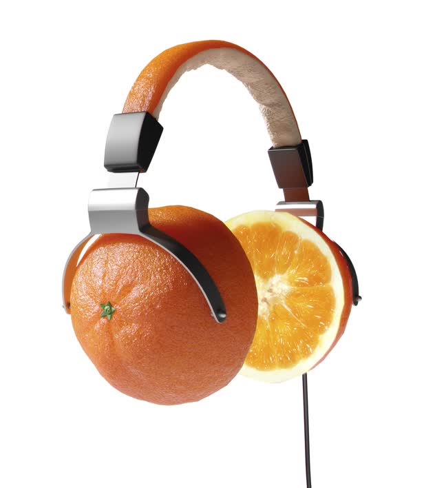 Vitamin C Orange Headphones Men's- Heath Magazine