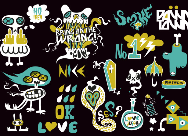 Neon Noize Sticker Designs Licensing