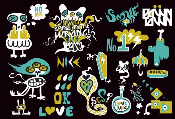 Neon Noize Sticker Designs Licensing