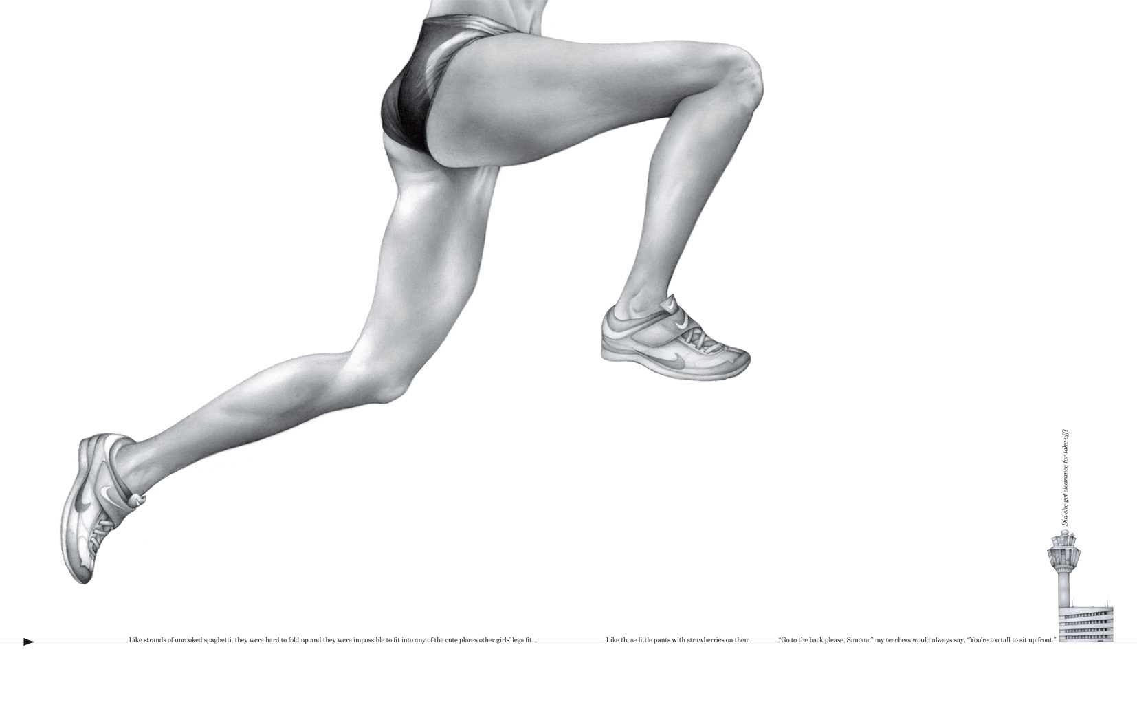 Nike Female Athlete Leaping Mid-air