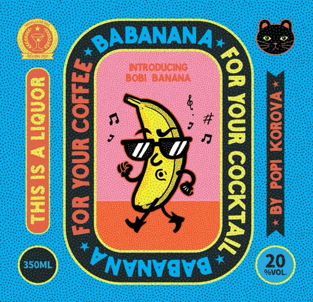 Babanana Cocktail Label