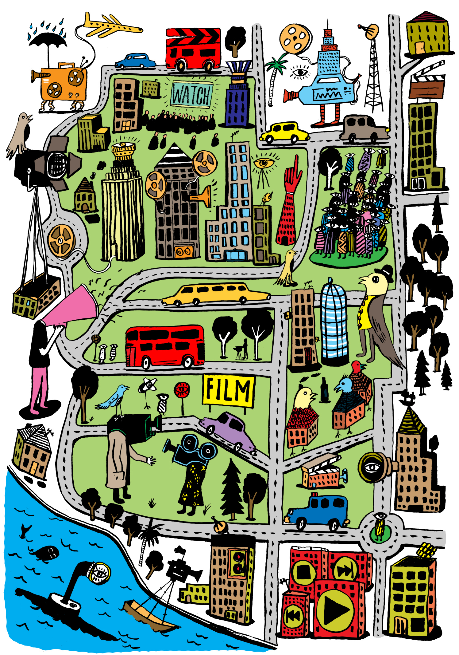 Film Poster Map / Collaboration With Harry Malt