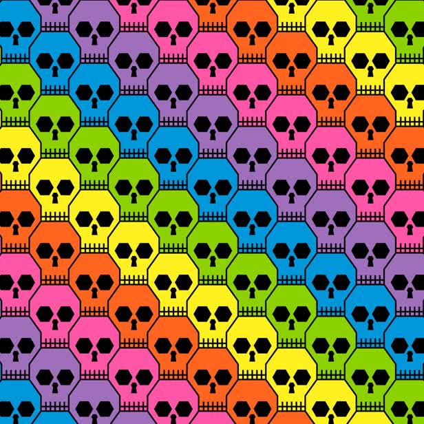 Geometric Skull Rainbow