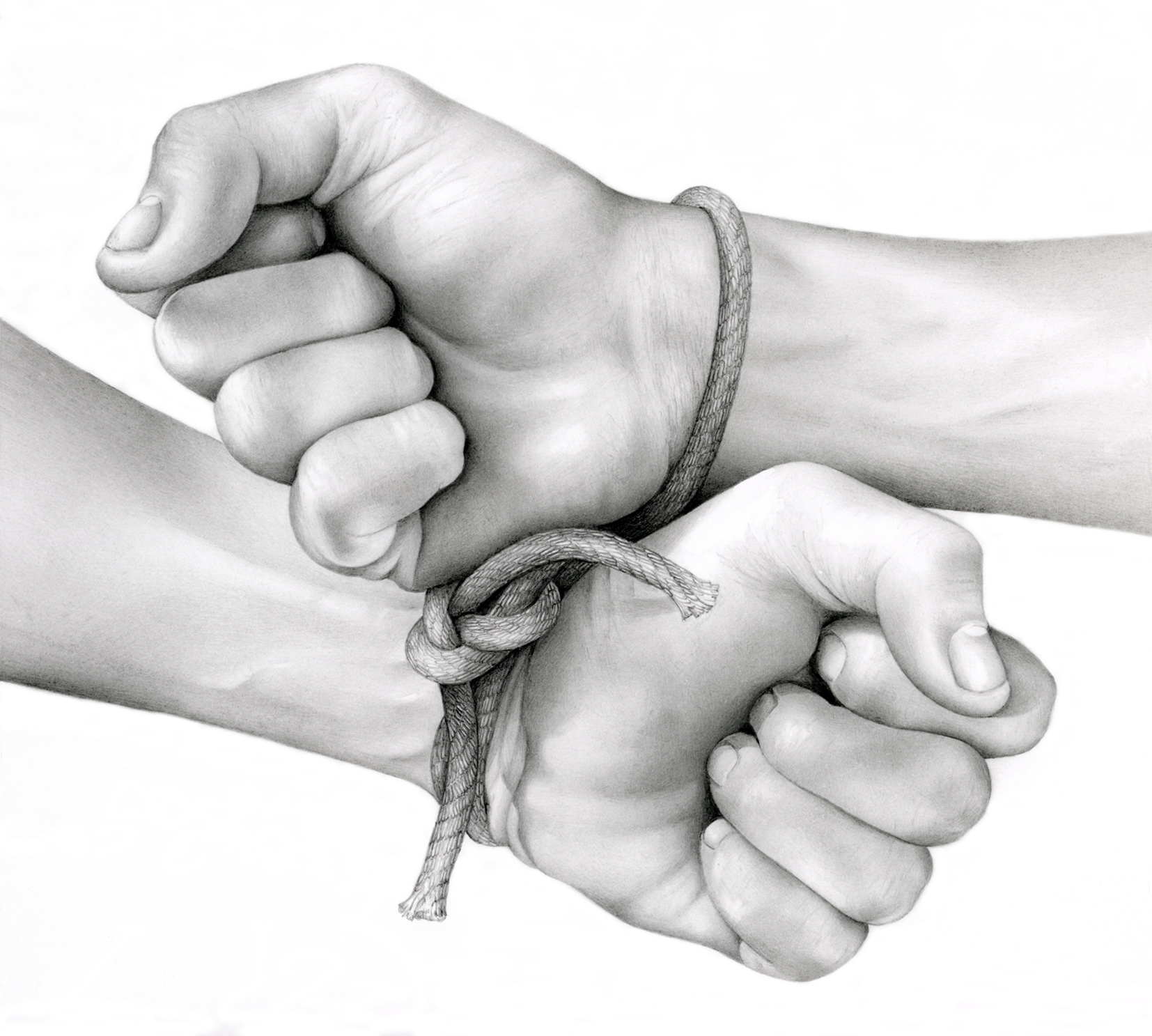Hands Bound With Rope