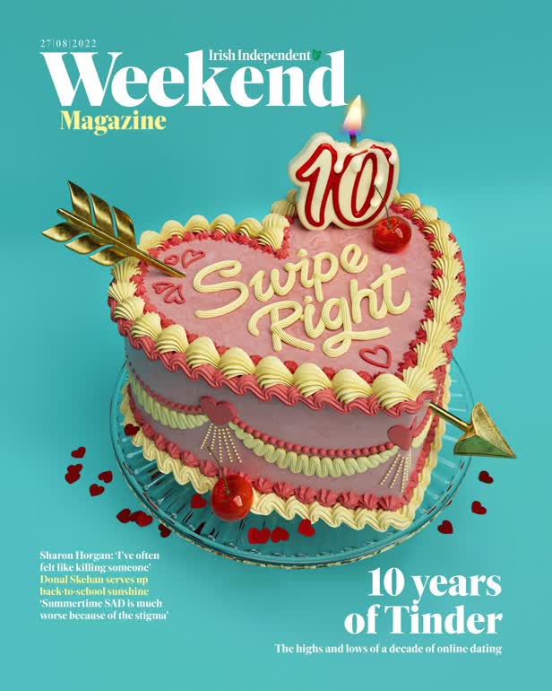 Tinder's 10th Birthday cover / Irish Independent Weekend