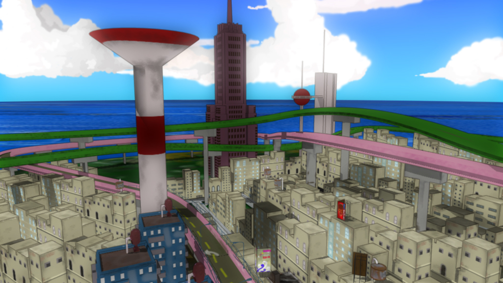 Playstation Animation Cityscape