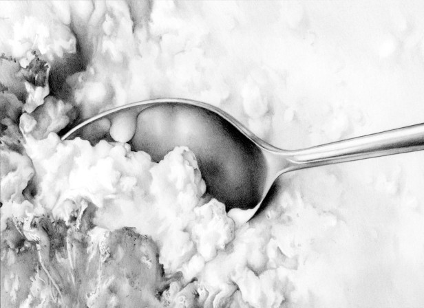 Food Rice Pudding Detail With Spoon
