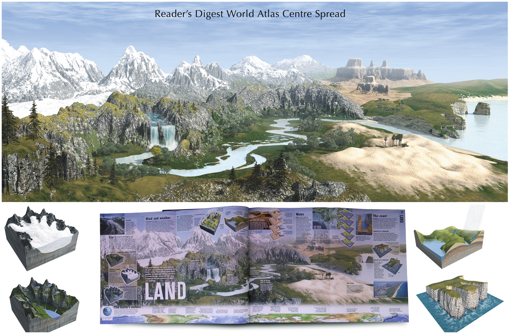 Readers Digest World Atlas 4 Page Spread