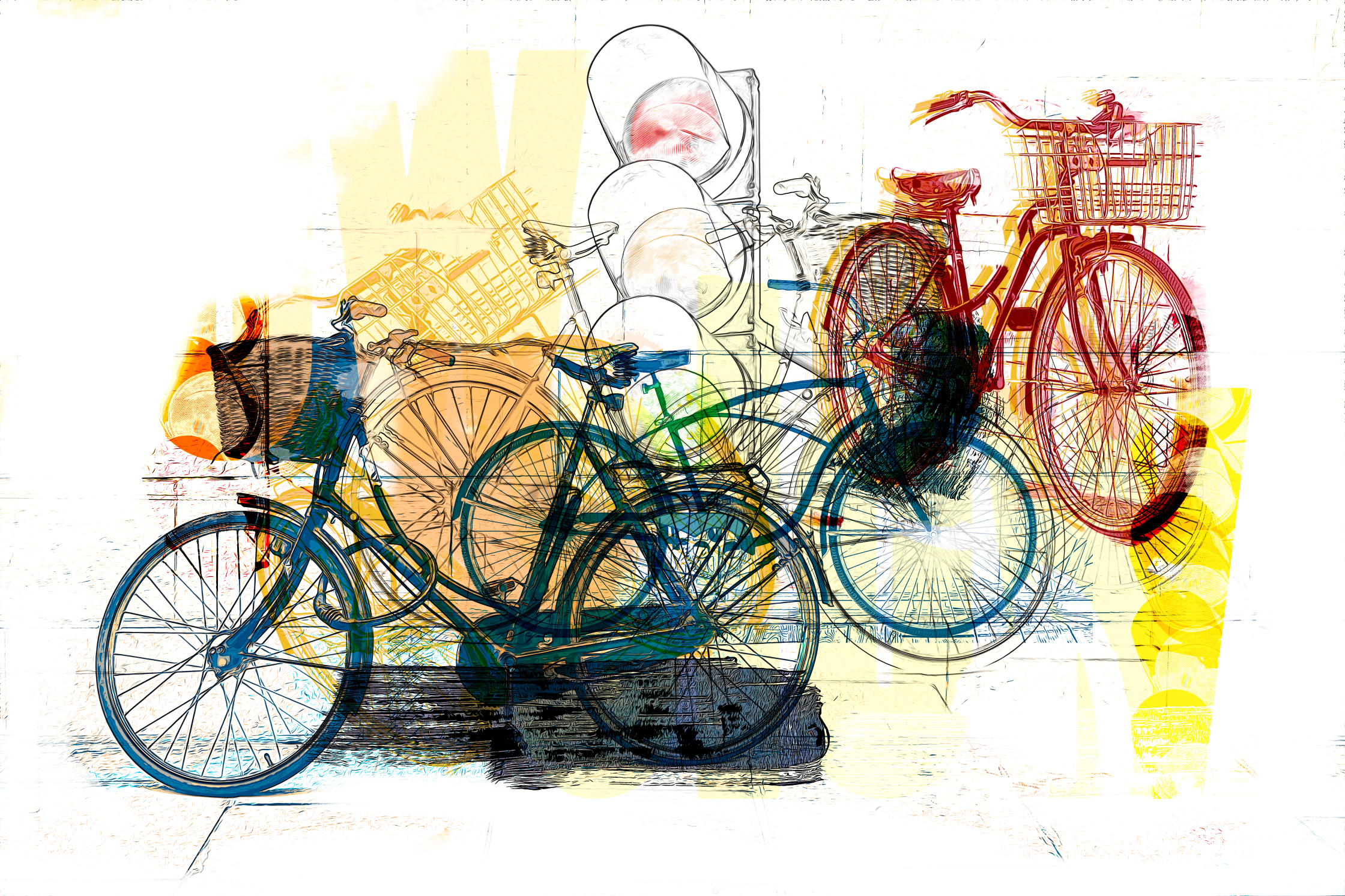 Europe and bikes editorial illustration .jpg