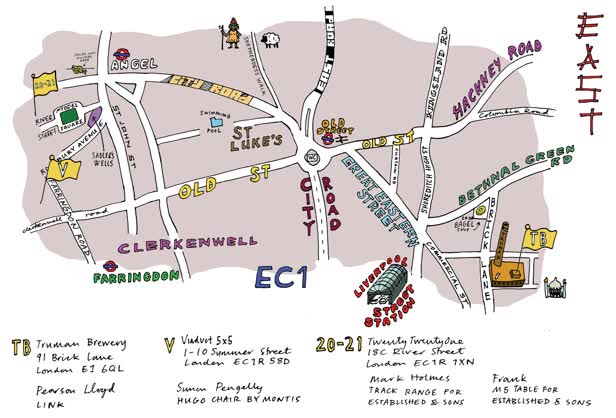 Map of East London