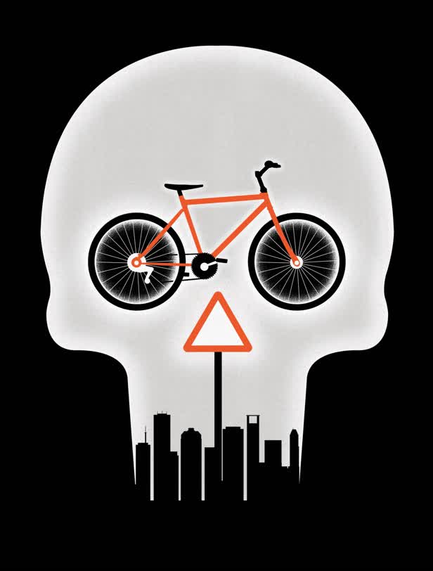 City Cycling Danger / Houstonia Magazine