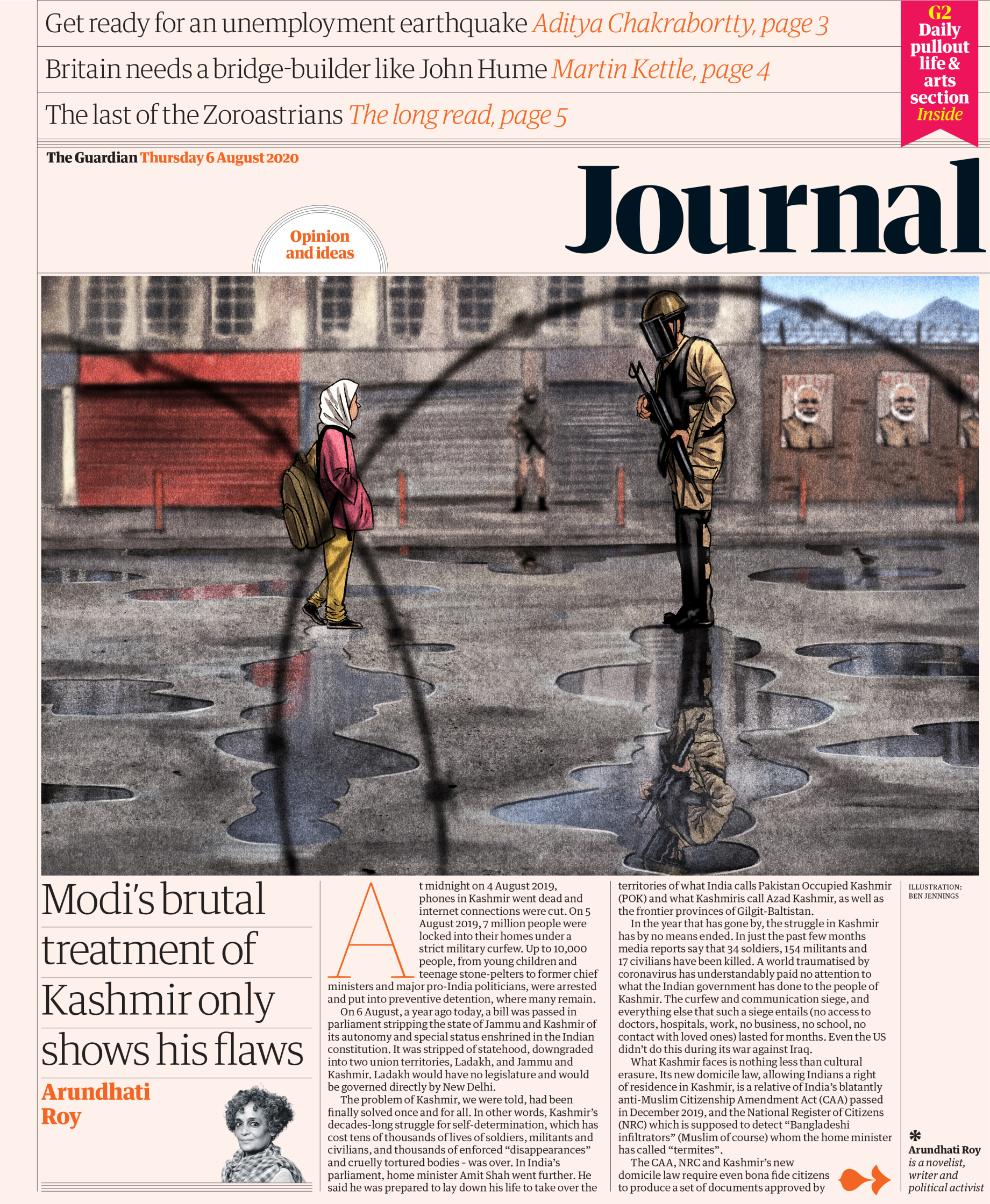 The Guardian � Journal front � 6 August 2020.jpg