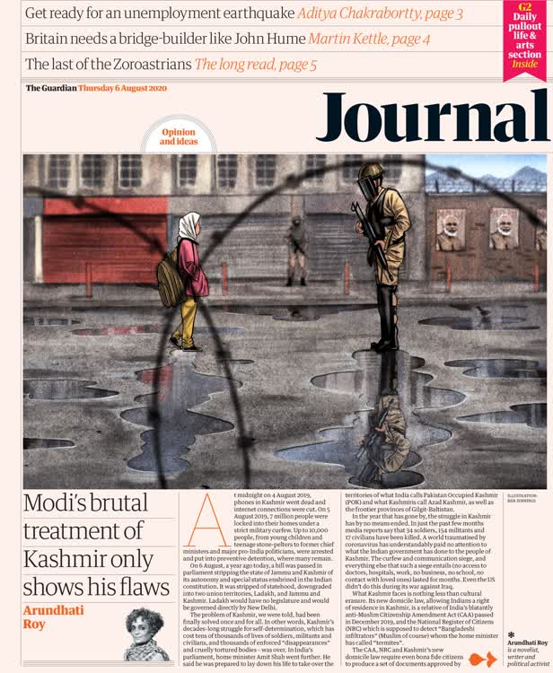 6th August 2020 Cover / The Guardian Journal