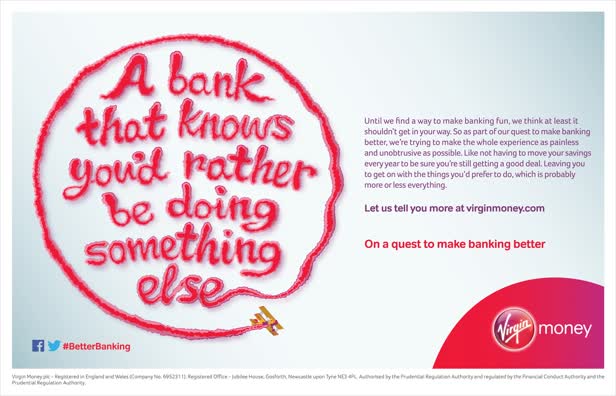 A Bank That Knows You'd Rather Be Doing Something Else/ Virgin Money