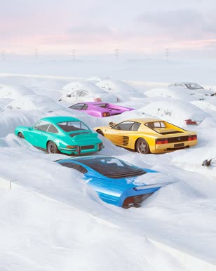 Cars In The Snow