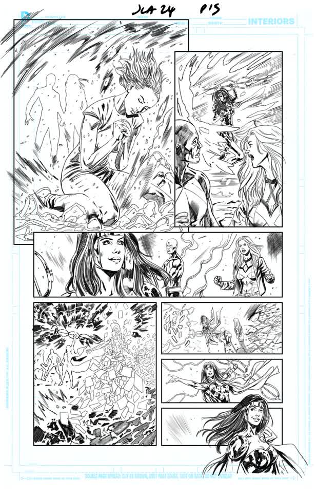 Justice League America 24 /  Pencil Page 15