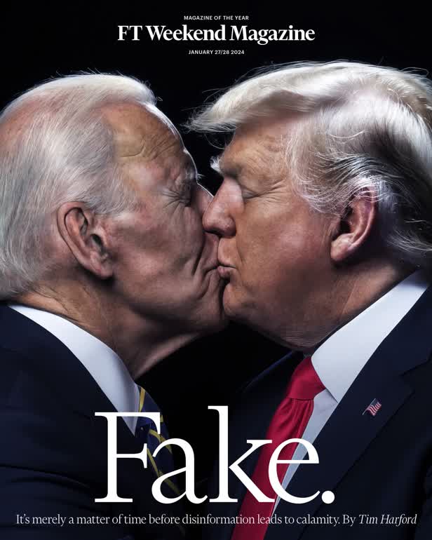 Trump and Biden Kiss / FT