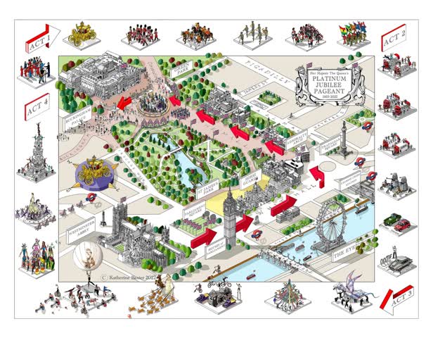 Jubilee Pageant map / The Radio Times